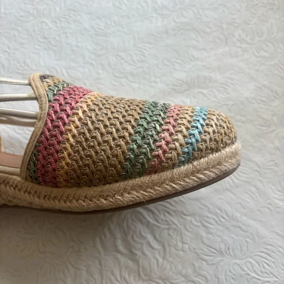 Comfortview Multicolor Braided Clea Espadrille Wedge Sandal, Size 10.5 Wide - Picture 11 of 16
